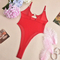 Sexy Ultral-Thin Solid Color Lingerie Hot See Through Mesh Hollow Woman Bodysuit