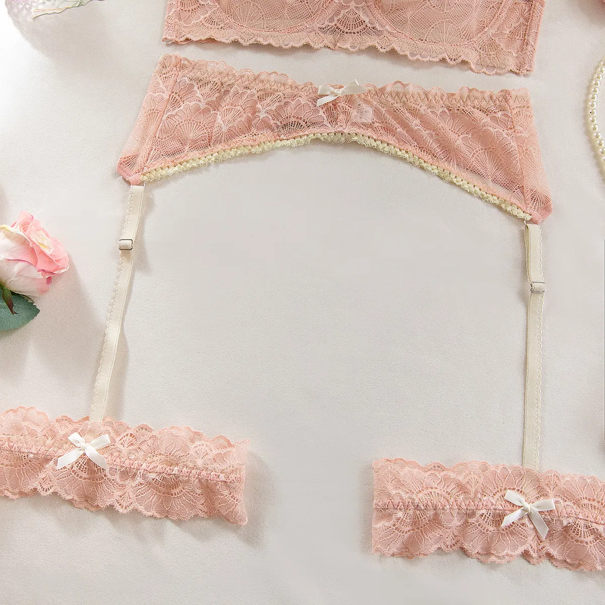 Sexy See-Through Mesh Bra Set New Arrival Factory Embroidery Woman Lingerie