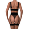 Wholesale Ladies Erotic Garter G-String Underwear Hollow Lace Women's Sexy Bra Adult Hot Sheer Lingerie
