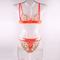 Wholesale Floral Embroidery Transparent Underwear Set Sexy 2 Piece Ladies Lingerie