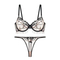 Romantic for Women Ultra-Thin Flower Embroidered Transparent Sexy Lace Bra Set Lingerie