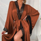 Sexy Satin Women Pajamas and Sleepwear for Women New Long Sleeved Robe Lingerie Nightwear