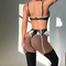 New Transparent Women Bra and Panty Set Sexy Embroidered Lace Mesh Patchwork Lingerie