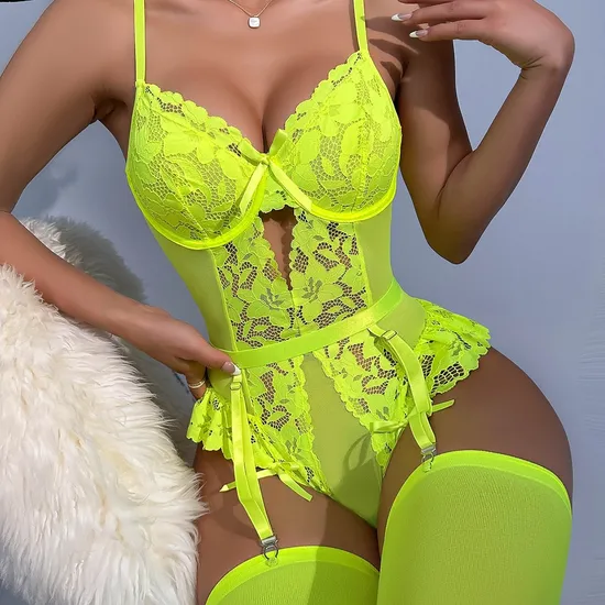 Sexy Erotic Hollow out Women Bra Set New Arrival Body-Shaping Flowers Embroidery Lingerie