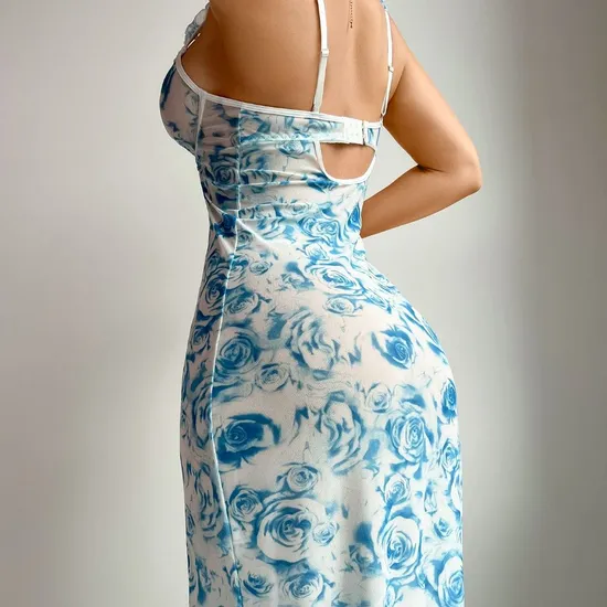 Sexy See-Through Women Underwear Set New Arrival Luxury Ulral-Thin See-Through Long Dress Lingerie