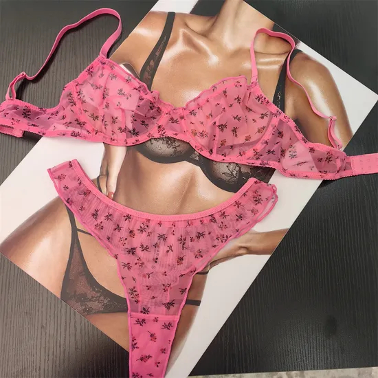 Wholesale French Sexy Ultra-Thin Lace Bra Set for Women Underwear Lingerie