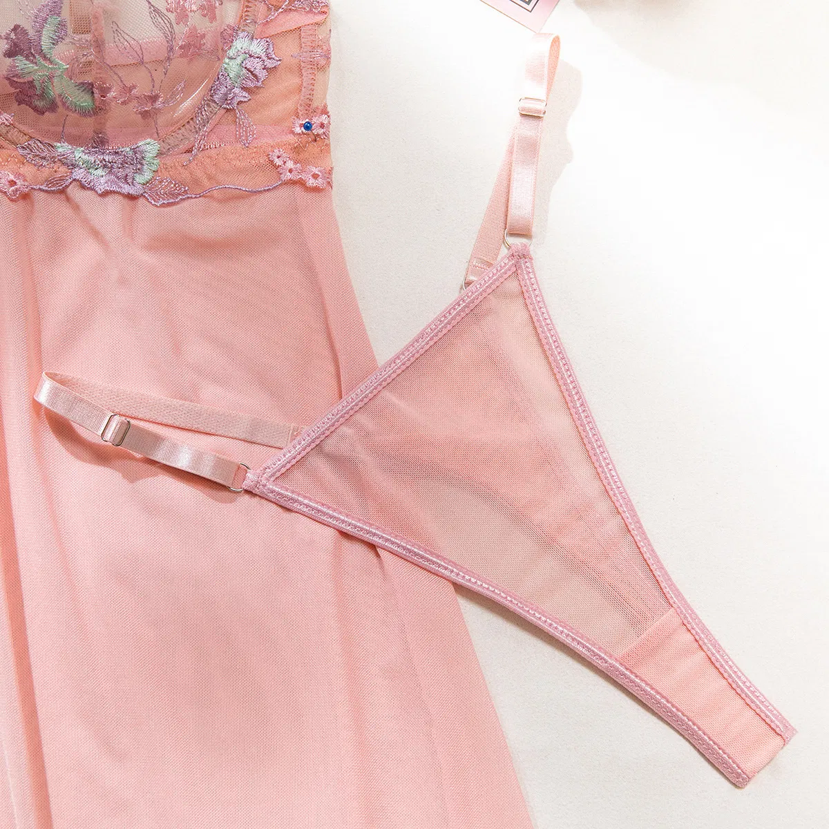 Sexy Ultra-Thin See-Through Bra and Panty Set New Embroidery Two-Piece Lingerie