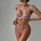 New Design Ultra-Thin Floral Embroidery Underwear Set Sexy Woman 2 Piece Lingerie