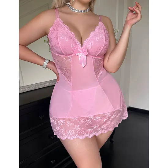 Hot Fashion See-Through Ultral-Thin Bra and Panty Set Sexy Plus Size Women's Lingerie