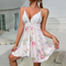 New Arrival V-Neck Transparent Mesh Sleepwear Dress Sexy Patchwork Lace Suspender Nightwear