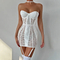 Wholesale See Through Mesh Strapless One Piece Underwear Set Sexy Lace Patchwork Lingerie