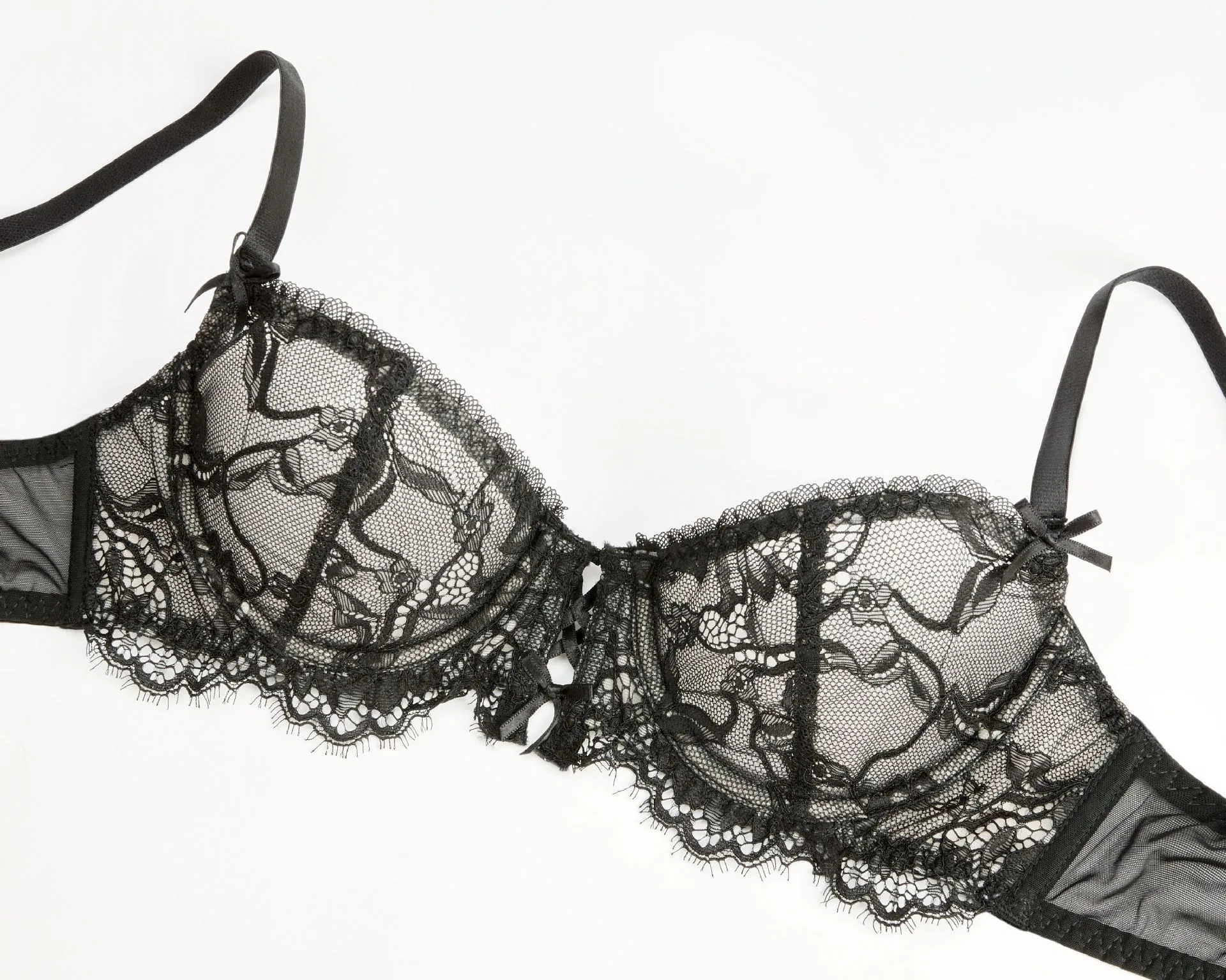 Sexy Ultra-Thin Temptation Underwear Bra Set Lingerie for Women French Lace Lingerie