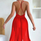 Sexy Erotic Transparent Woman Nightgown Dress Wholesale Solid Color Long Mesh Nightwear