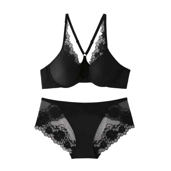 Wholesale Sexy French Ultra-Thin Bra Lace for Women Front-Buttoned Set Underwear Lingerie