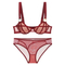 2025 Wholesale Mesh Gathering Ladies Breathable for Women Soft Bra Breathable Ultra-Thin Set Sexy Underwear Lingerie