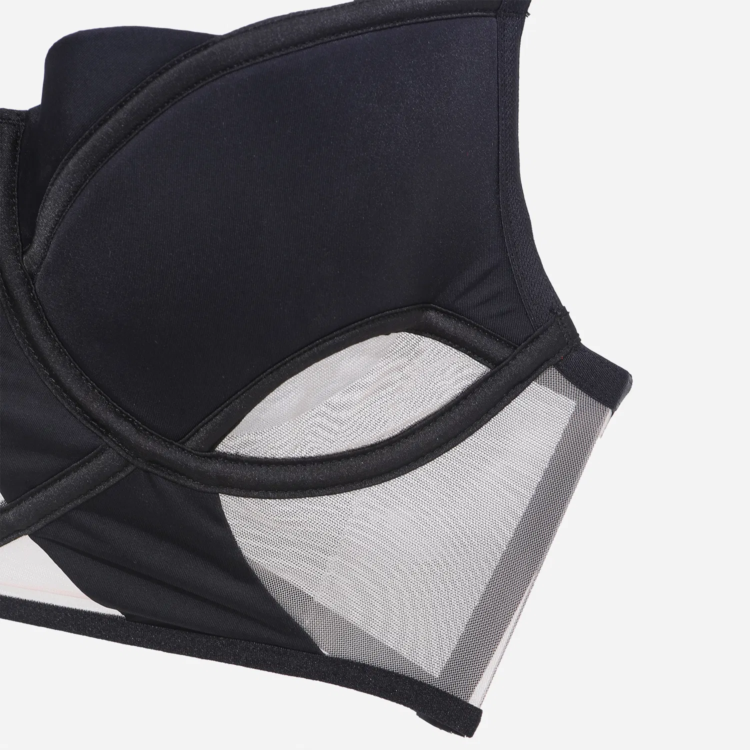 2025 French Smooth Mesh Fishbone Gathering Breathable for Women Soft Bra Breathable Ultra-Thin Set Sexy Underwear Lingerie