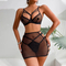 Wholesale Erotic See-Through Mesh Underwear Set for Woman Sexy Hollow out Lingerie