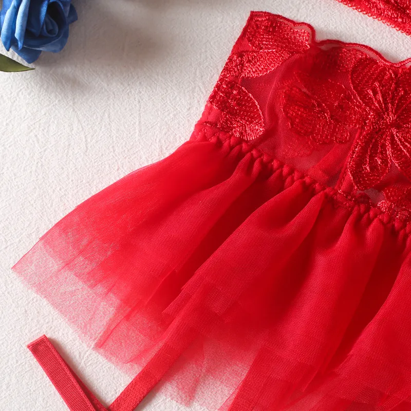 Women Sexy Newest Underwear Set Wholesale Transparent Mesh Skirt Lingerie