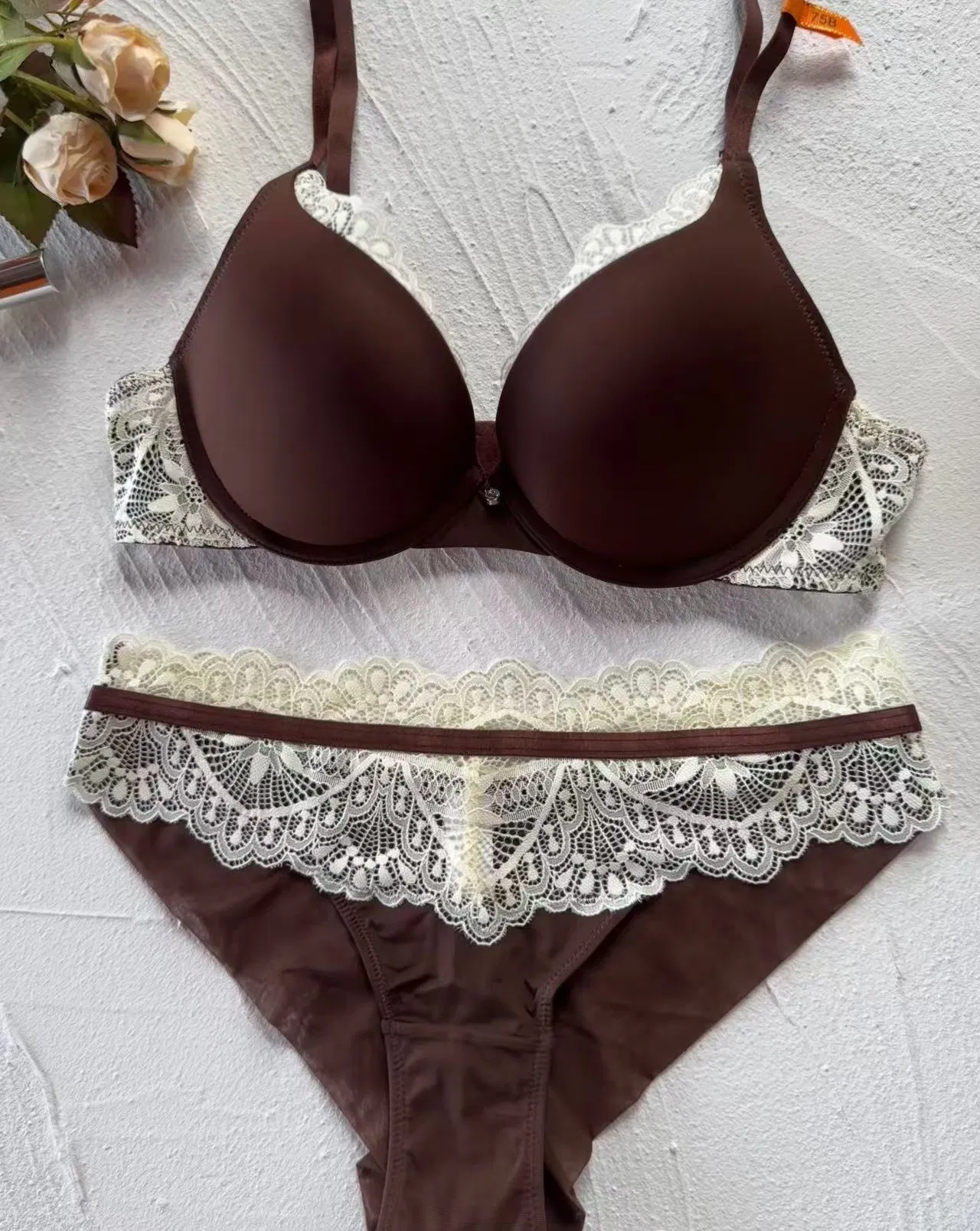 New Arrival Women's Sexy Lace Bra Panties Set Convertible Breathable Spandex Underwear Lingerie