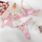 Sexy Floral Embroidery Woman Bra Set Wholesale Transparent Thin Satin Two-Piece Lingerie