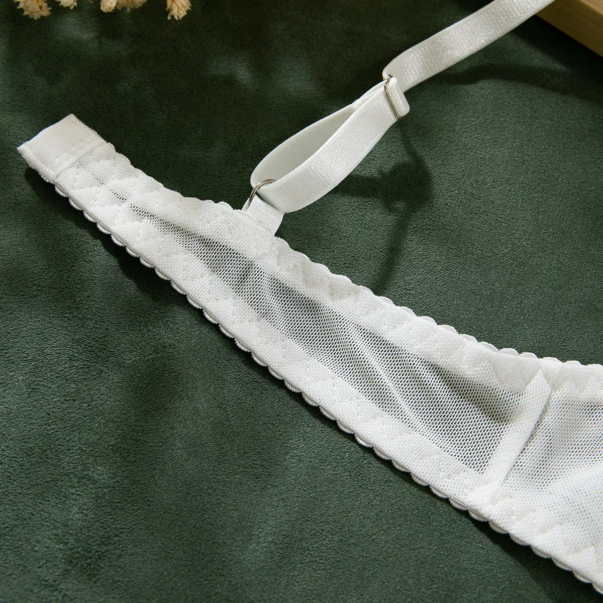 Wholesale Solid Color Ultra-Thin Underwear Set Sexy Non-Wired 2PCS Women Lingerie