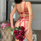 Black Luxury Sexy Erotic Suspender Underwear Three-Piece Set Ladies' Romantic Embroidered Lace Lingerie