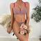 Sexy Transparent Mesh Two-Piece Underwear Set Wholesale Comfortable Solid Color 2PCS Lingerie