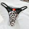 Sexy Leopard Print Ultra-Thin Bra and Thong Set Wholesale Transparent Woman Lingerie