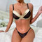 Wholesale Satin See-Through Mesh Women Bra Set Sexy Woman Two Piece Lingerie