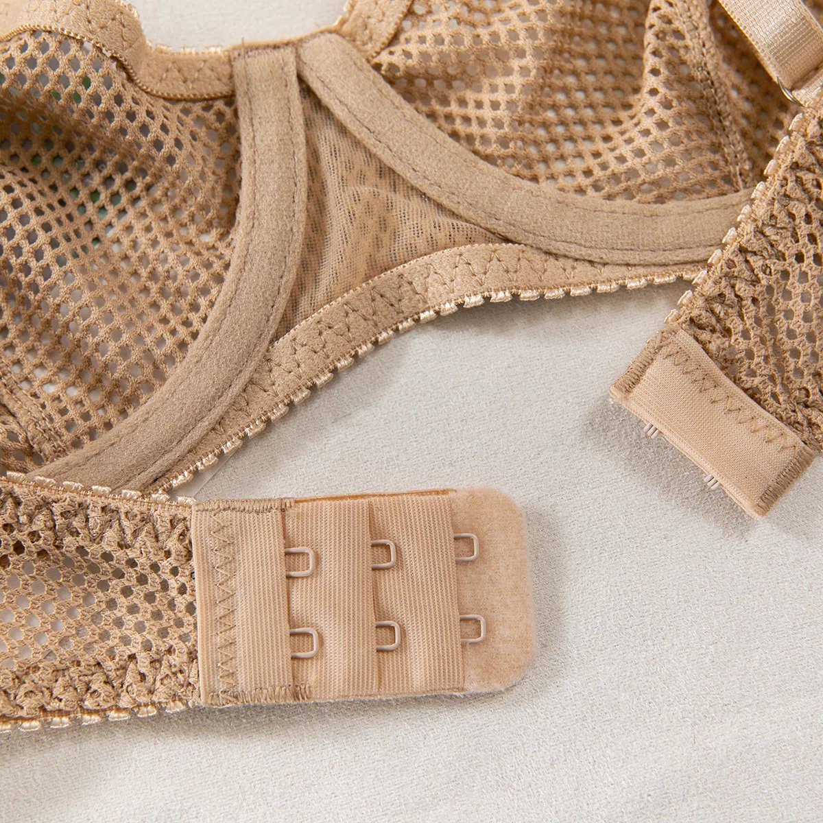 Sexy Erotic Two-Piece Bra and Panty Set for Women Wholesale See-Through Fishnet Mesh Lingerie