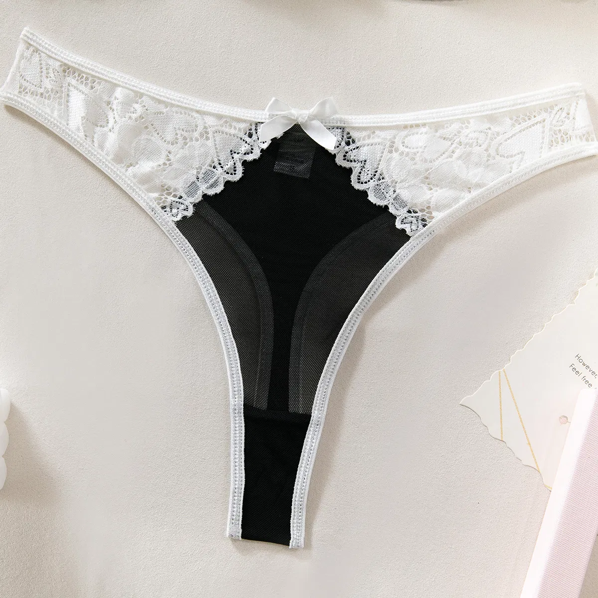 Hot Sale Ultral-Thin Two Piece Underwear Set Wholesale See-Through Embroidery Lace Lingerie
