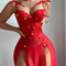 Wholesale Transparent Mesh Underwear Set Sexy Embroidery Flower Pearl Lingerie