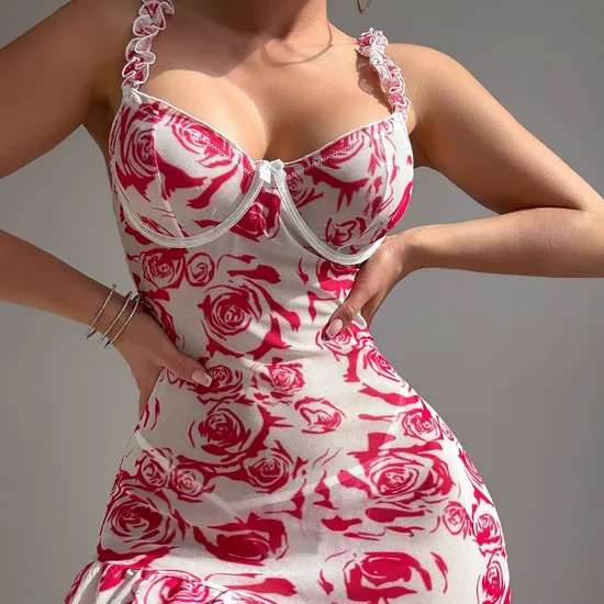 Sexy See-Through Women Underwear Set New Arrival Luxury Ulral-Thin See-Through Long Dress Lingerie