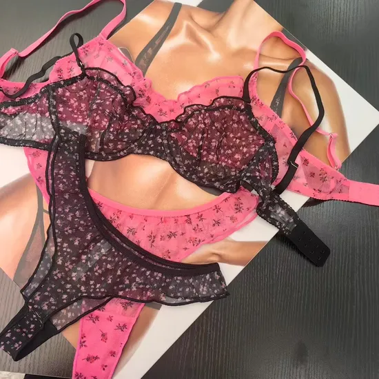 Wholesale French Sexy Ultra-Thin Lace Bra Set for Women Underwear Lingerie