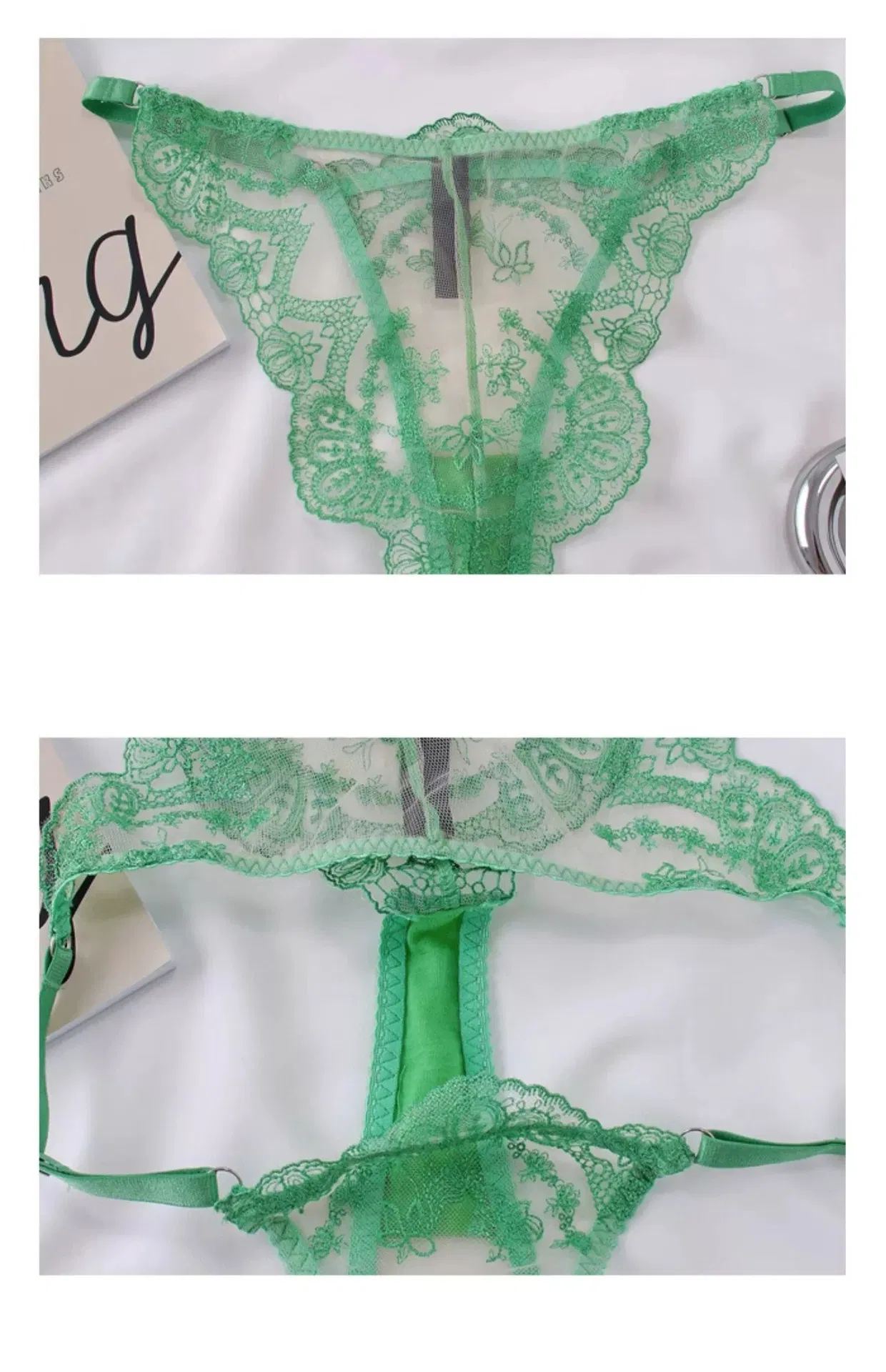 French Romantic Hollow out See-Through Bra Sexy Ultra-Thin Embroidered Set Lace Lingerie