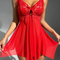Wholesale V-Neck See-Through Underwear Set Sexy Elastic Waist Solid-Color Woman Lingerie