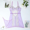 Sexy Embroidered Floral Suspender Bra and Panty Sets Wholesale See-Through Mesh Lingerie