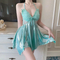 New Latest Backless Suspender Women's Nightgown Dresses Sexy Halter Neck Deep V Nightwear