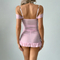 Sexy Ultral-Thin Short Skirt Underwear Set Wholesale Mesh See-Through Pearl Straps Lingerie
