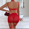 Sexy Satin See-Through Mesh Mini Skirt Bra Set Hot Selling Elegant Solid Color Woman Lingerie
