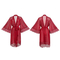 Wholesale See-Through Mesh Chiffon Stitching Lace Sleepwear Sexy Solid Color Women's Robe