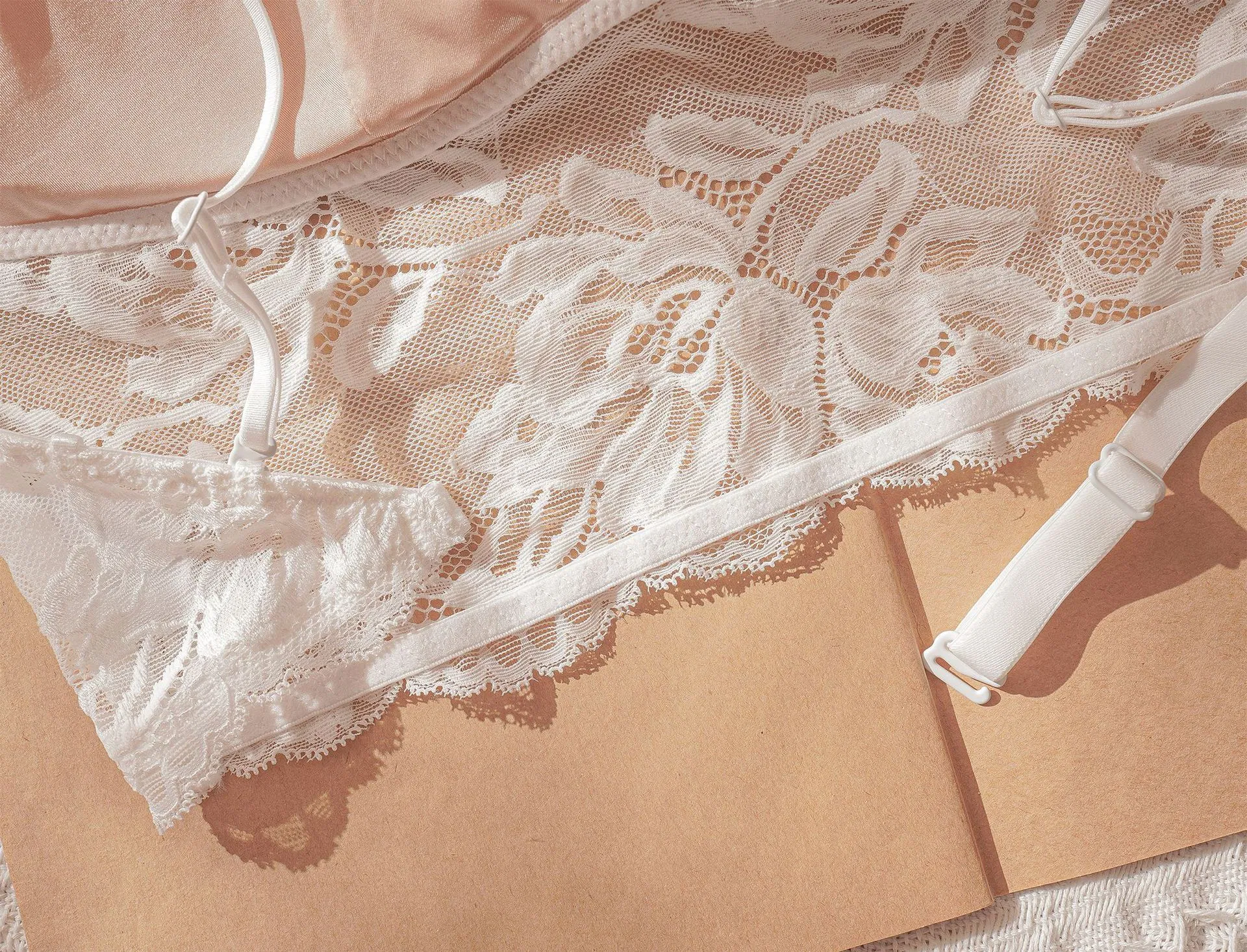 Wholesale Transparent Lace for Women Soft U-Shaped Breathable Ultra-Thin Set Triangular Cup Bra Sexy Underwear Lingerie