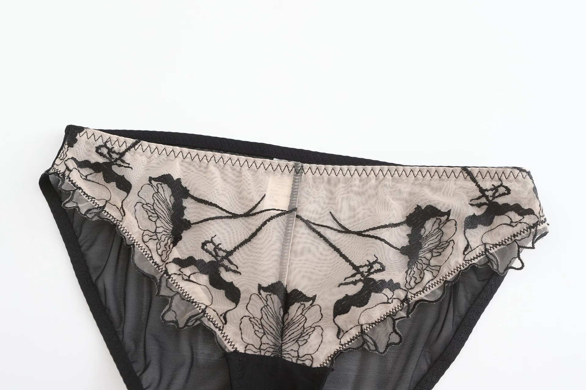 2025 Mesh Embroidery Contrasting Color Lace Seduction Lace for Women Soft Bra Breathable Ultra-Thin Set Sexy Underwear Lingerie