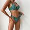 Hot Erotic Snakeskin Pattern 2 PCS Underwear Set Sexy Transparent Mesh Woman Lingerie