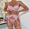 Wholesale Ultra-Thin Flower Embroidery Lace Underwear Set Sexy See-Through Mesh Woman Lingerie