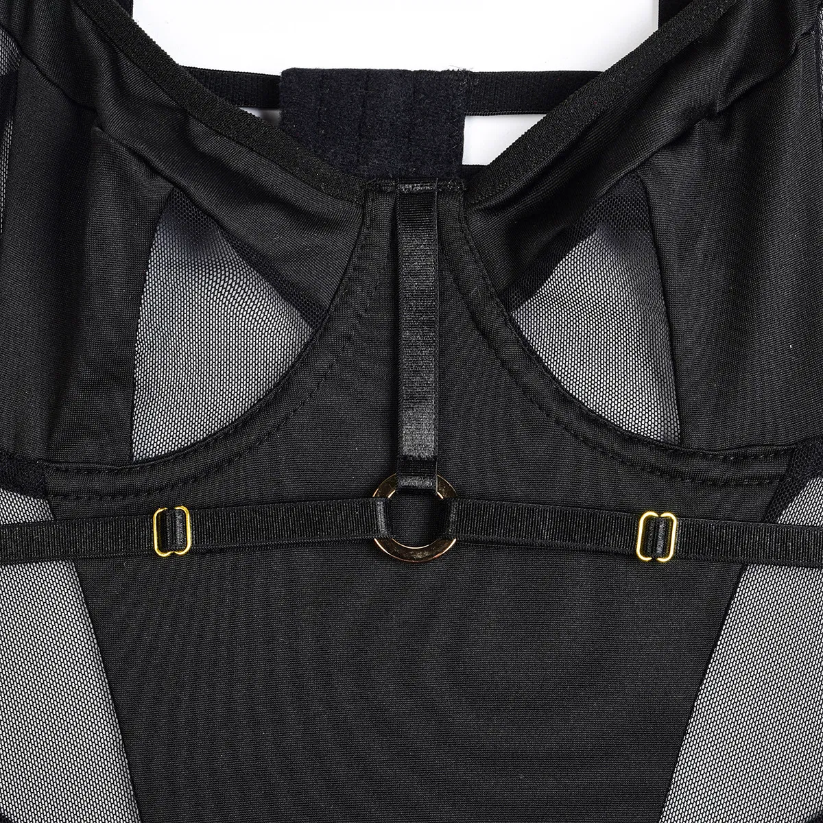 Wholesale Ultral-Thin See-Through Mesh Underwear Set Sexy Bondage One Piece Woman Lingerie