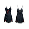 Sexy Contrasting Colors Bow Lace Dress Sleepwear Hot See-Through Woman Nightwear
