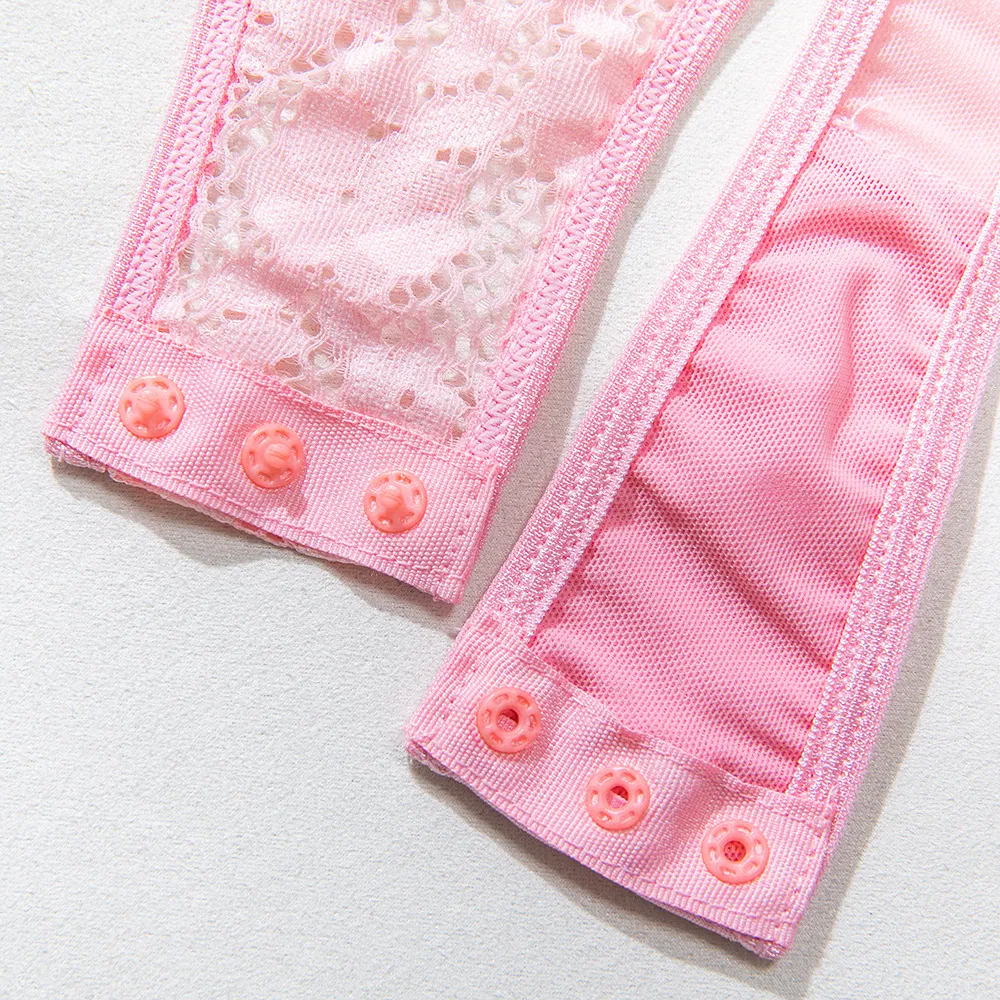 Sexy Breathable Transparent Mesh Underwear Set Wholesale Embroidery Lace Woman Lingerie