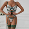 Sexy See-Through Front Closure Bra Set Factory Directly Sell Lace Embroidery Breathable Lingerie