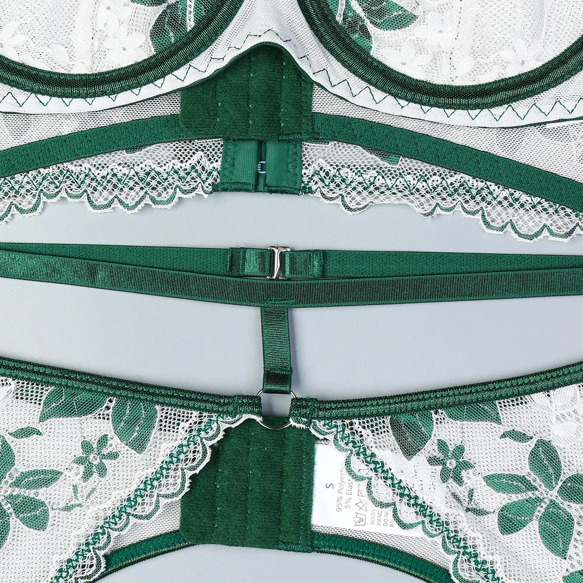 Sexy See-Through Front Closure Bra Set Factory Directly Sell Lace Embroidery Breathable Lingerie